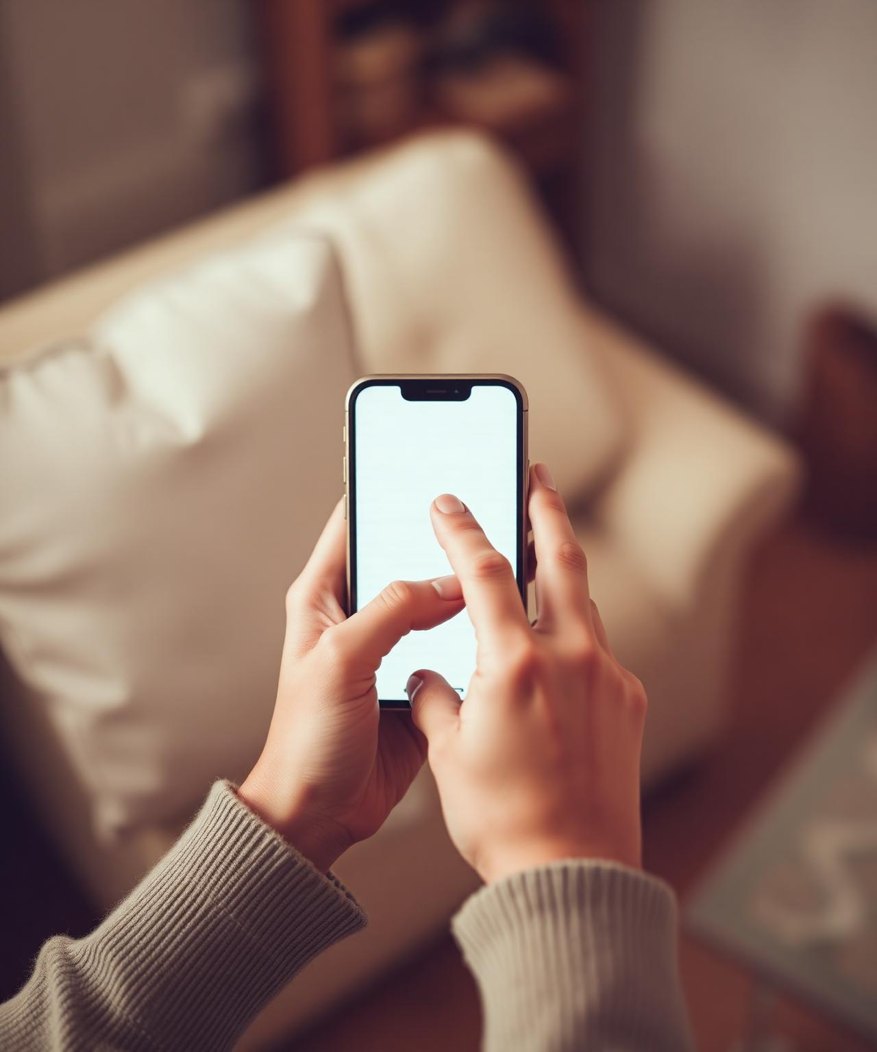A person taking a quiet moment with their phone in soft daylight